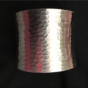 Hammered Silver Cuff.  Featured on The View.